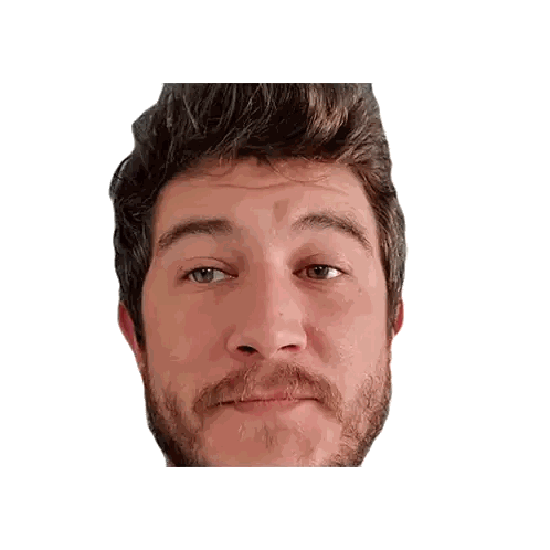 Close Up Of Bearded Man's Face Sticker