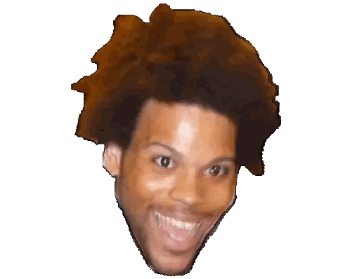 Close Up Of Bearded Man With Big Afro Sticker