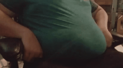 Close Up Of Belly With Large Belly Button GIF