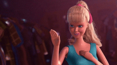 Close Up Of Blonde Barbie Doll GIF