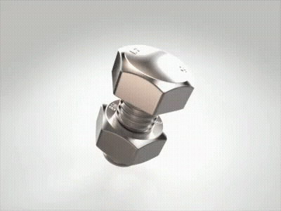 Close Up Of Bolt And Nut GIF