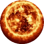 Close Up Of Burning Sun Sticker