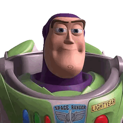 Close Up Of Buzz Lightyear White Background Sticker