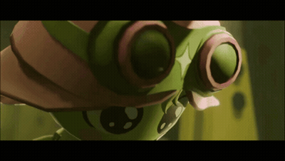 Close Up Of Cartoon Character Face GIF