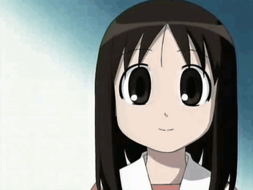 Close Up Of Cartoon Character's Face With Big Eyes GIF