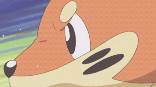 Close Up Of Cartoon Character's Face With Blue Background GIF