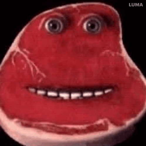 Close Up Of Cartoon Character With Big Mouth And Teeth GIF