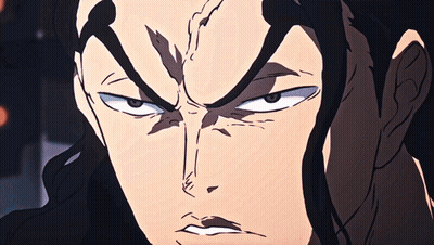Close Up Of Cartoon Character With Long Hair GIF