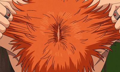 Close Up Of Cartoon Character With Red Hair GIF