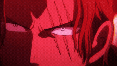 Close Up Of Cartoon Eye On Red Background GIF