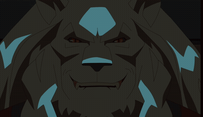 Close Up Of Cartoon Lion's Face GIF