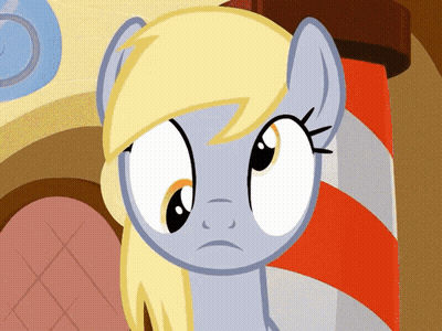 Close Up Of Cartoon Pony Making Sad Face GIF