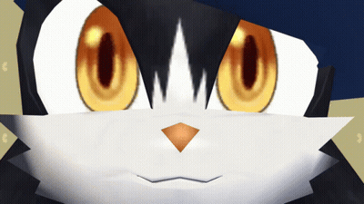 Close Up Of Cat With Yellow Eyes And Orange Nose GIF