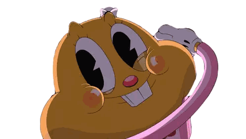 Close Up Of Character Holding Pink Hoop Sticker