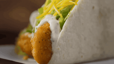 Close Up Of Chicken Cheese Tortilla GIF