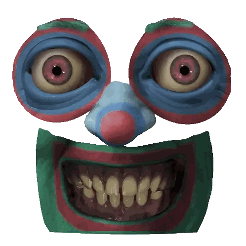 Close Up Of Clown's Green Mouth Sticker