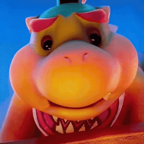 Close Up Of Colorful Cartoon Face GIF