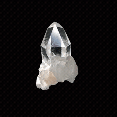 Close Up Of Crystal On Black Background GIF