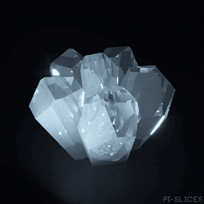 Close Up Of Crystal Saying Pi-Slices GIF