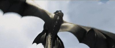 Close Up Of Dragon Flying In Sky GIF