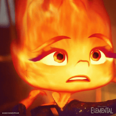 Close Up Of Elemental Cartoon Character GIF