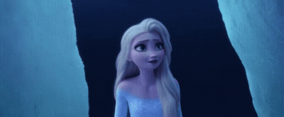 Close Up Of Elsa From Frozen Looking Up GIF