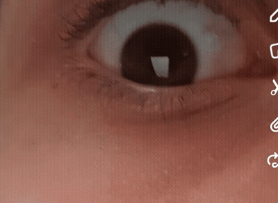 Close Up Of Eye With Icons GIF