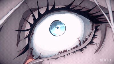 Close Up Of Eye With Netflix Logo GIF