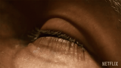 Close-Up Of Eye With Netflix Logo GIF