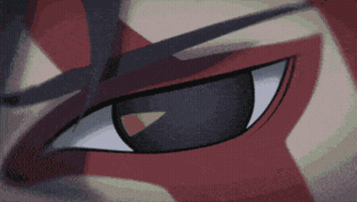 Close Up Of Eye With Red And White Background GIF