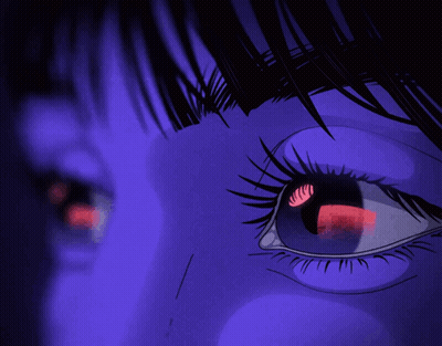 Close Up Of Eye With Red Light GIF