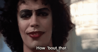 Close Up Of Face With Makeup Saying How Bout That GIF