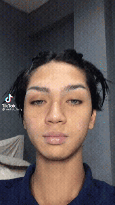Close Up Of Face With TikTok Watermark GIF