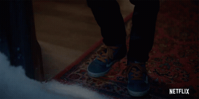 Close Up Of Feet With Netflix Logo GIF