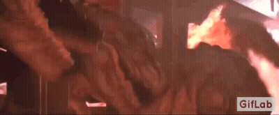 Close Up Of Fire With GIFLab Logo GIF