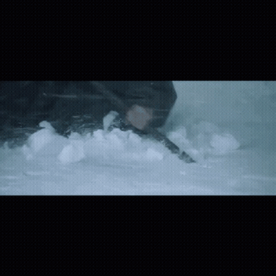 Close-Up Of Foot In Snow GIF