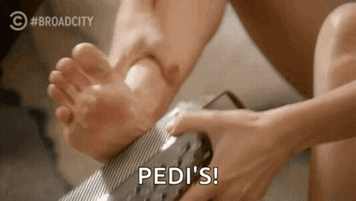 Close Up Of Foot With Pedi GIF
