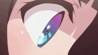 Close Up Of Girl's Blue Eye GIF