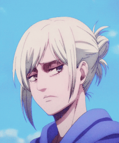 Close Up Of Girl's Face With Blue Sky GIF