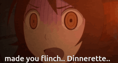 Close Up Of Girl Saying Made You Flinch Dinnerette GIF