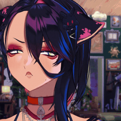 Close Up Of Girl With Choker GIF