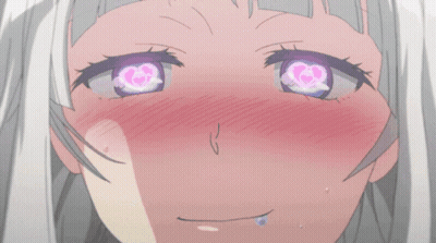 Close Up Of Girl With Hearts In Eyes GIF