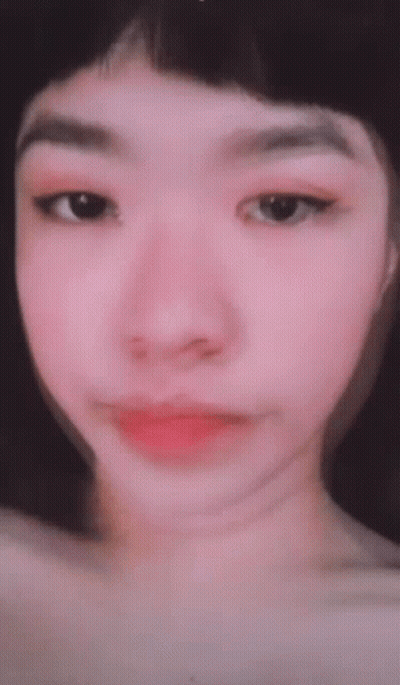 Close Up Of Girl With Pink Lip GIF