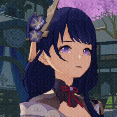 Close Up Of Girl With Purple Eyes And Bow GIF