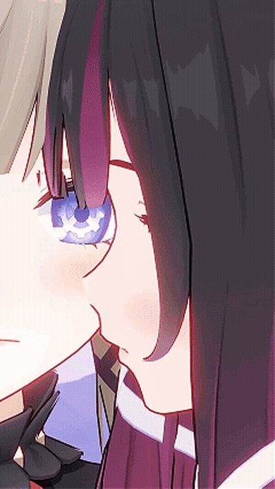 Close Up Of Girl With Purple Hair GIF