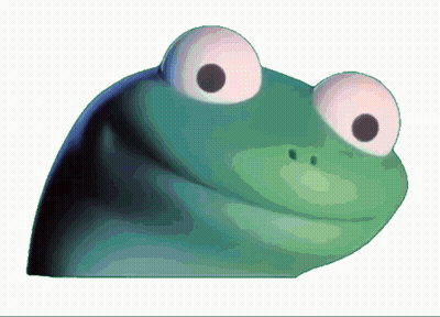 Close Up Of Green Frog Face With Big Eyes GIF