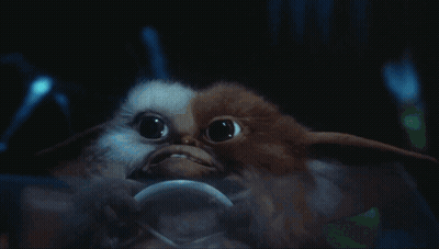 Close Up Of Gremlin With Light GIF