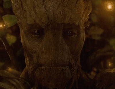 Close Up Of Groot Face Saying We GIF