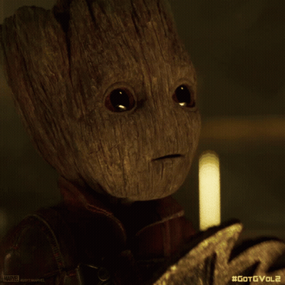 Close Up Of Groot From Guardians Of The Galaxy 2 GIF