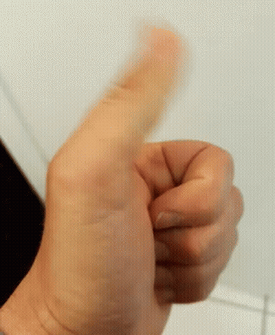 Close Up Of Hand Giving Thumbs Up GIF